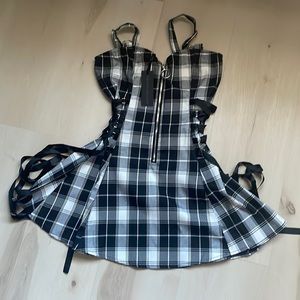 Dolls kill widow goth side corset dress
